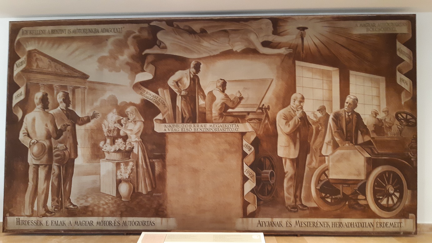 A porlasztó feltalálását megörökítő kép a Csonka János Emlékmúzeumban (Fotó: A szerző felvétele)