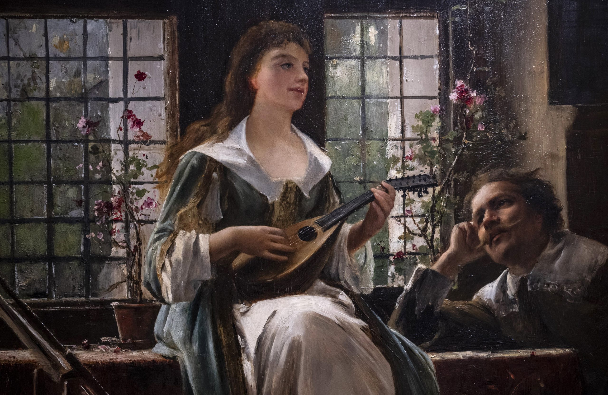 Munkácsy Mihály Szerelmi dal címû festménye (részlet)