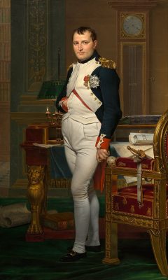 Napoléon Bonaparte (1769 – 1821) Jacques-Louis David festményén 1812-ben, hatalma csúcsán