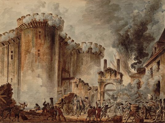 A Bastille bevétele - Jean-Pierre Houël festménye