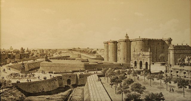 A Bastille a forradalom előtt - ismeretlen művész rajza