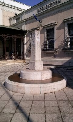 Bécsi mérföldben mutatja a távolságokat ez az 1852-es távolságjelző